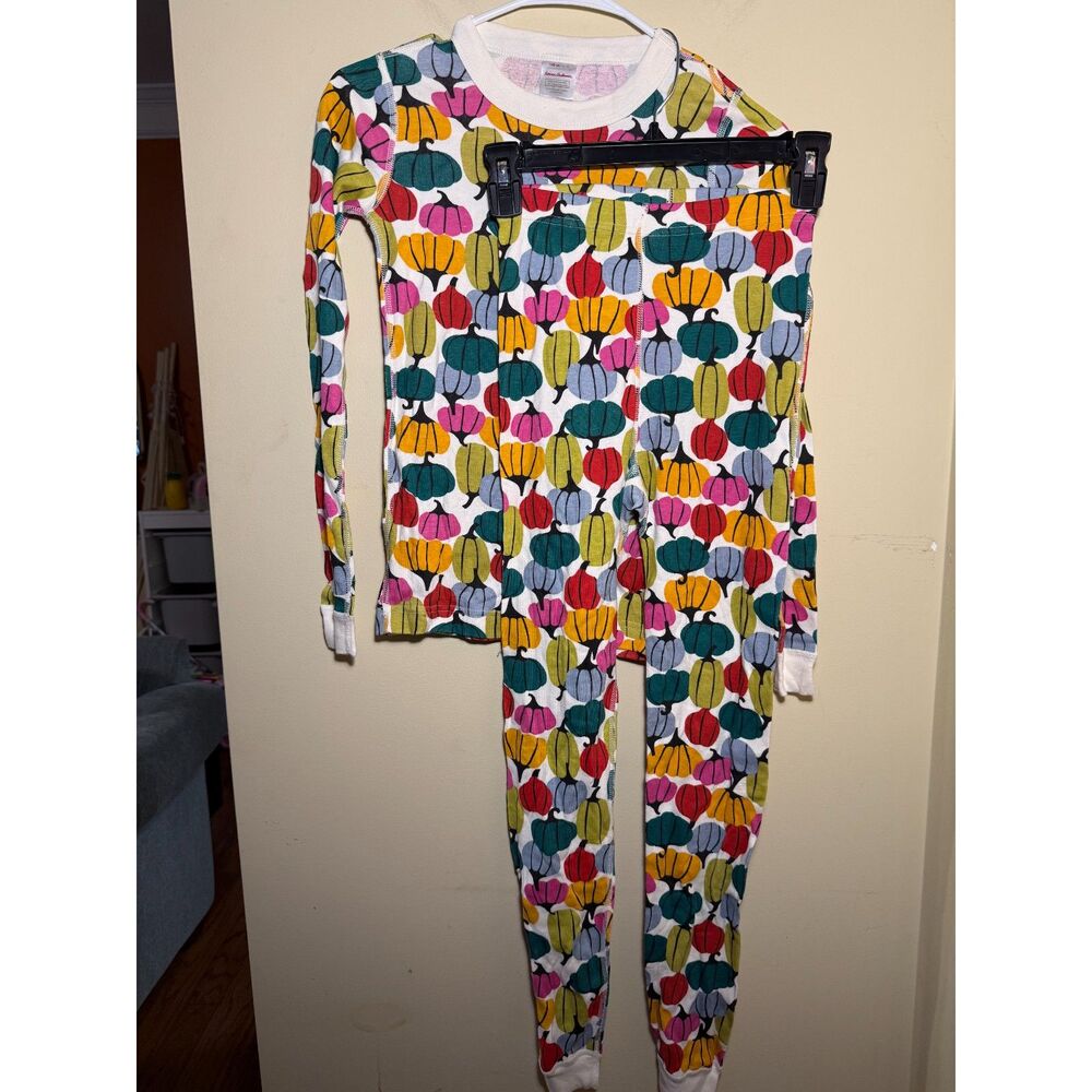 Kids Hanna Andersson Colorful Pumpkin Long Johns | Size 10 | Maximalist Kidcore